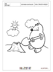 Köstebek boyama sayfaları